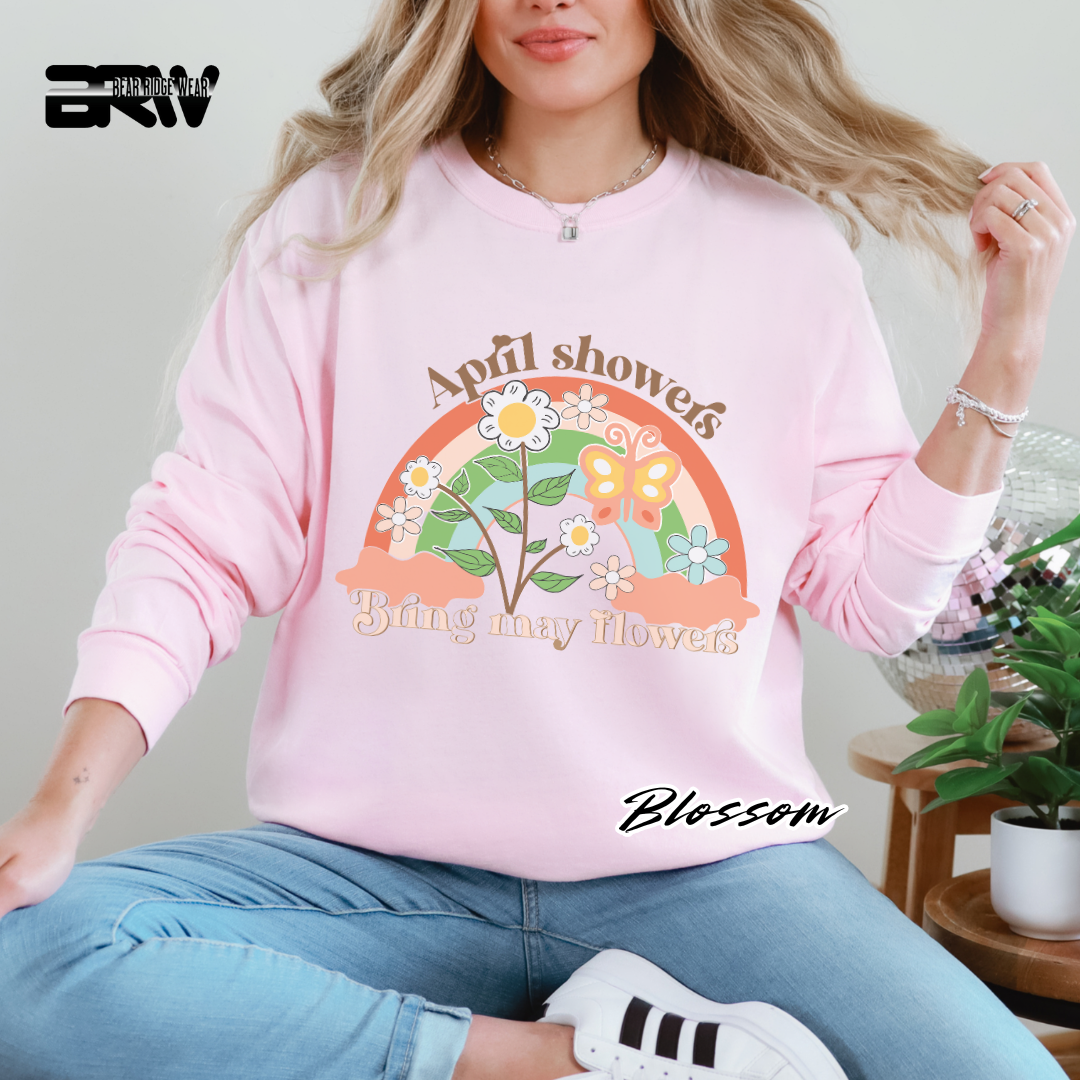 'April Showers, Bring May Flowers' Long Sleeve Tee
