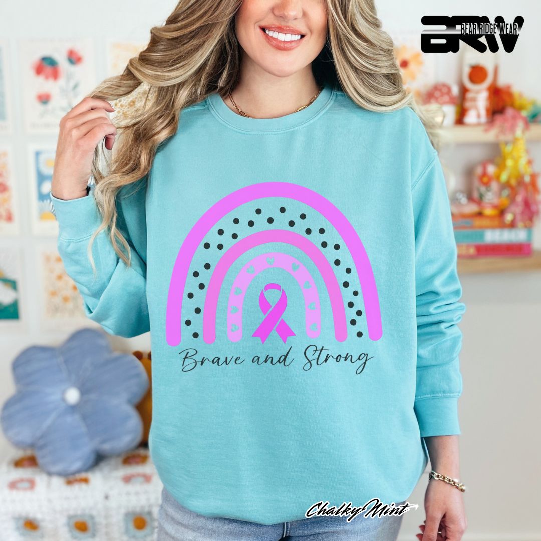 'Brave and Strong' Awareness Long Sleeve Tee