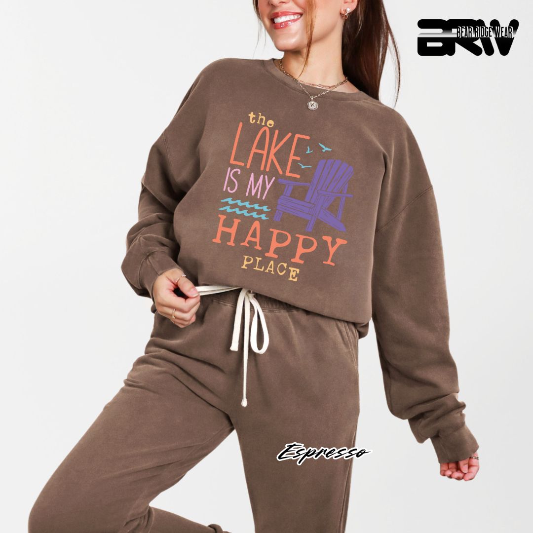 'The Lake Is My Happy Place' Summer Long-Sleeve Tee