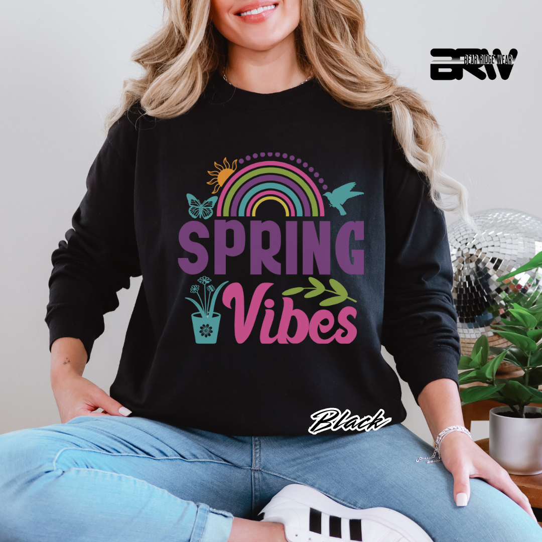 'Spring Vibes' Long Sleeve Tee