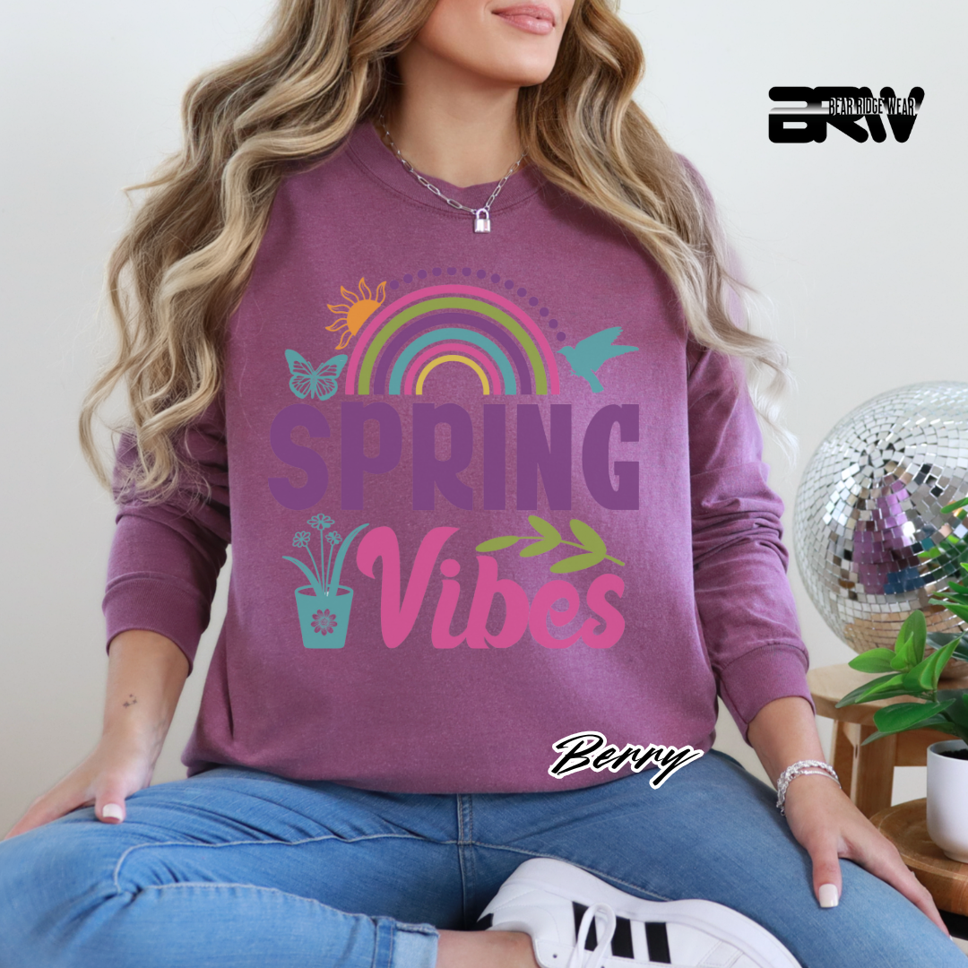 'Spring Vibes' Long Sleeve Tee