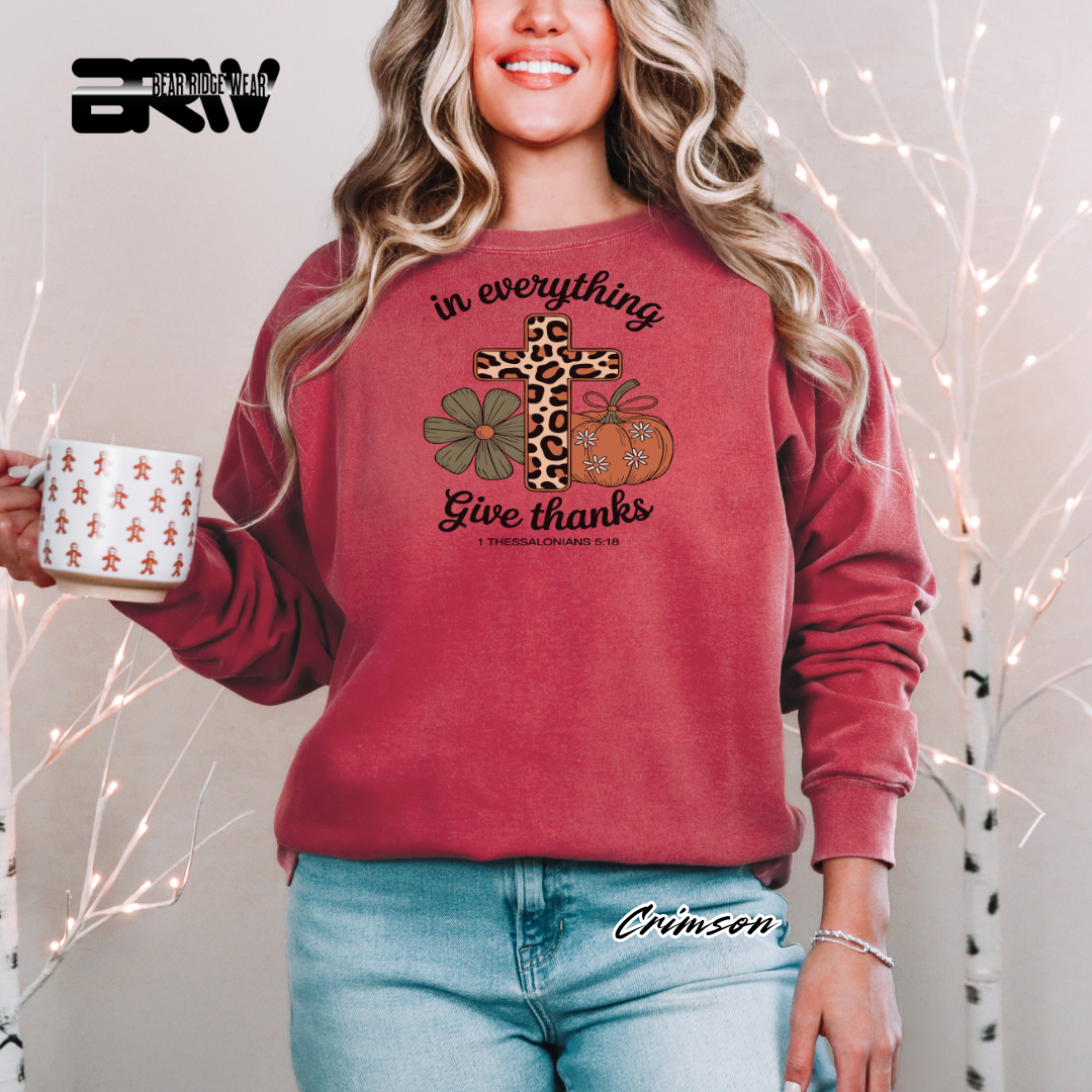 'In Everything Give Thanks' Fall Long Sleeve Tee