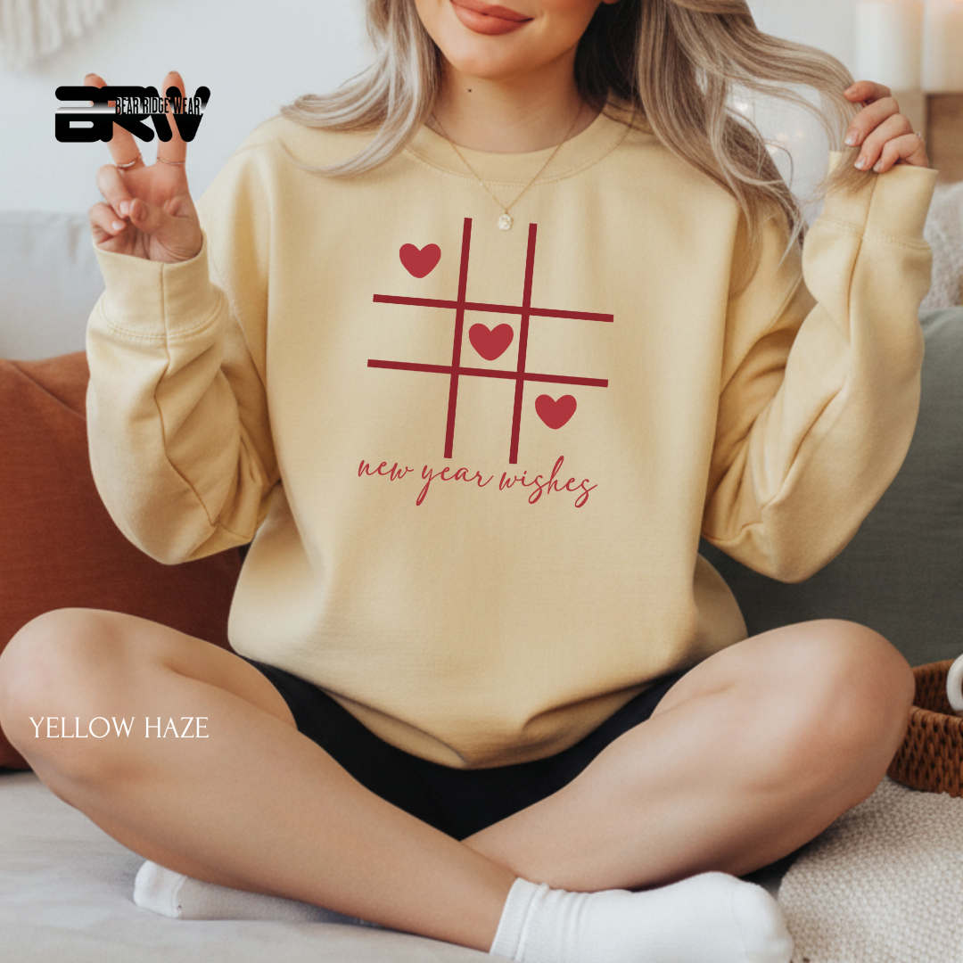 'New Year Wishes' Valentine's Crewneck Sweatshirt
