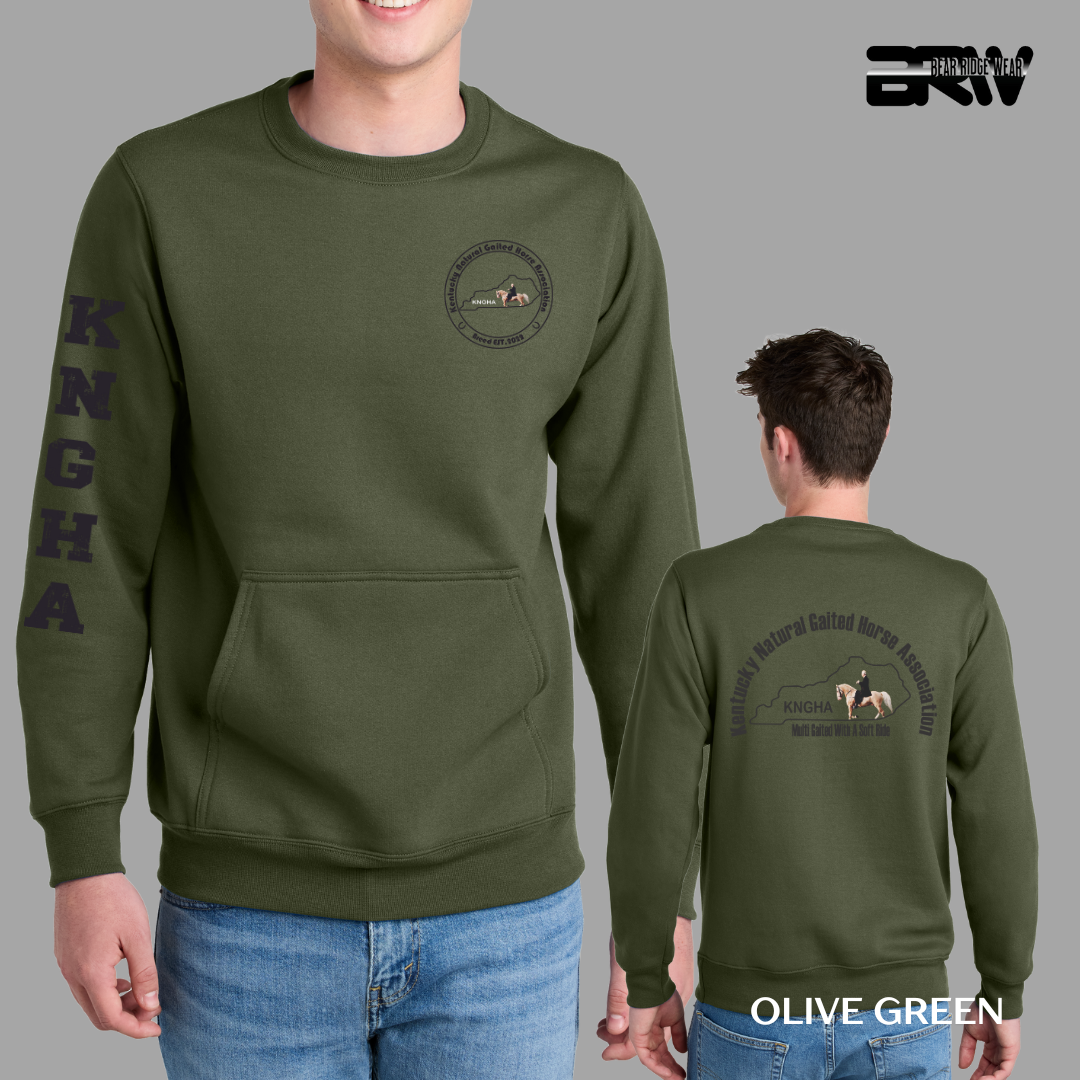 KNGHA Kangaroo Pocket Crewneck Black