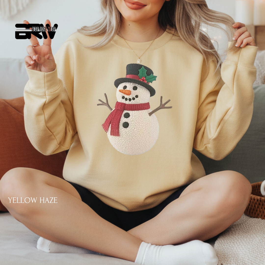 'Snowman Yarn' Christmas Crewneck Sweatshirt