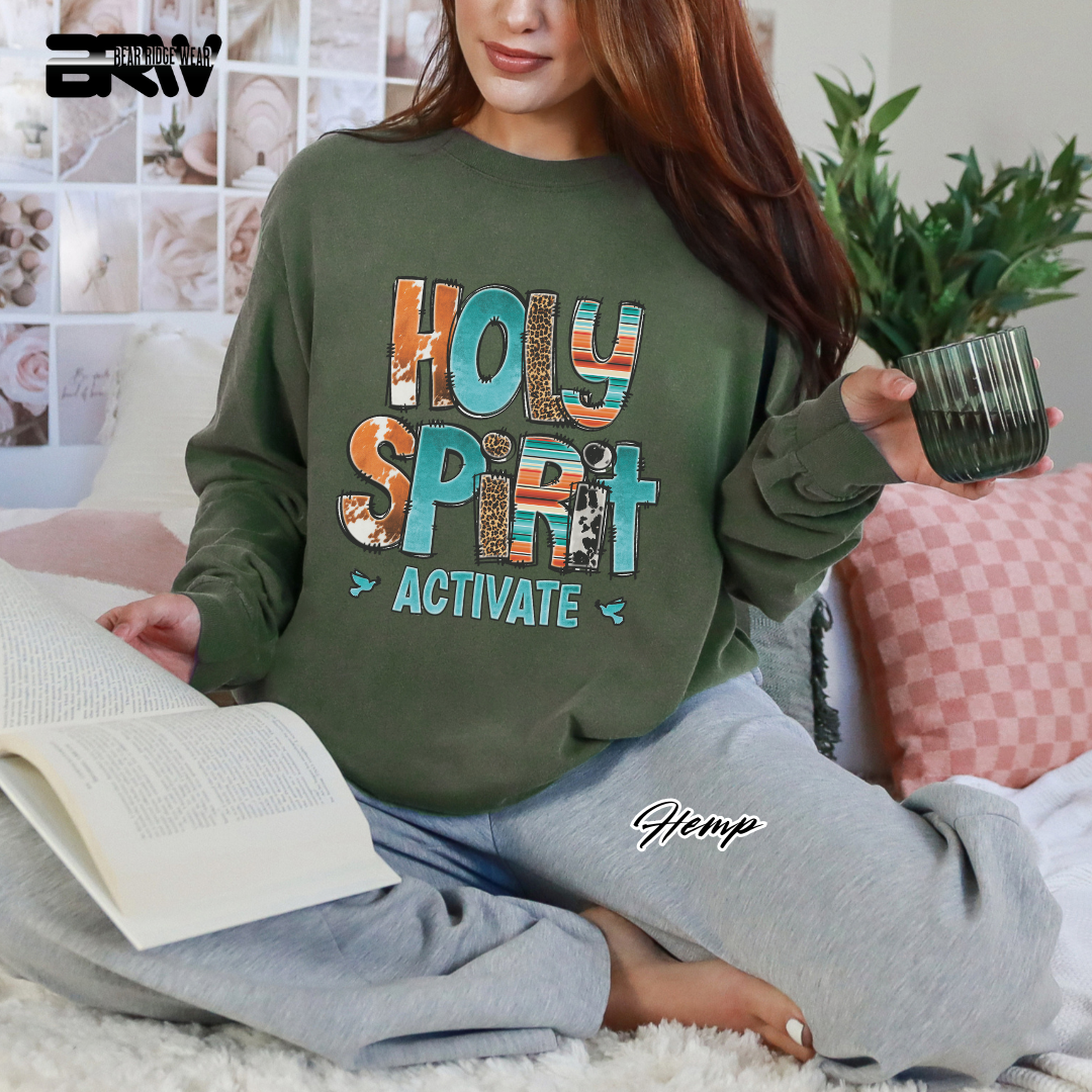 'Holy Spirit Activate' Faith Long-Sleeve Tee