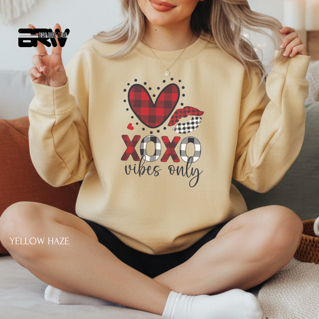 'XOXO Vibes Only' Valentine's Crewneck Sweatshirt