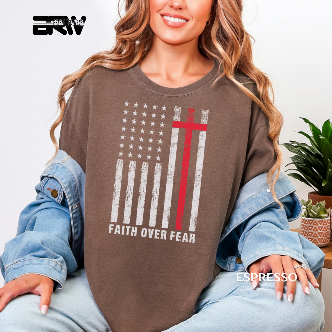 'Faith over Fear-Flag' Faith Tee