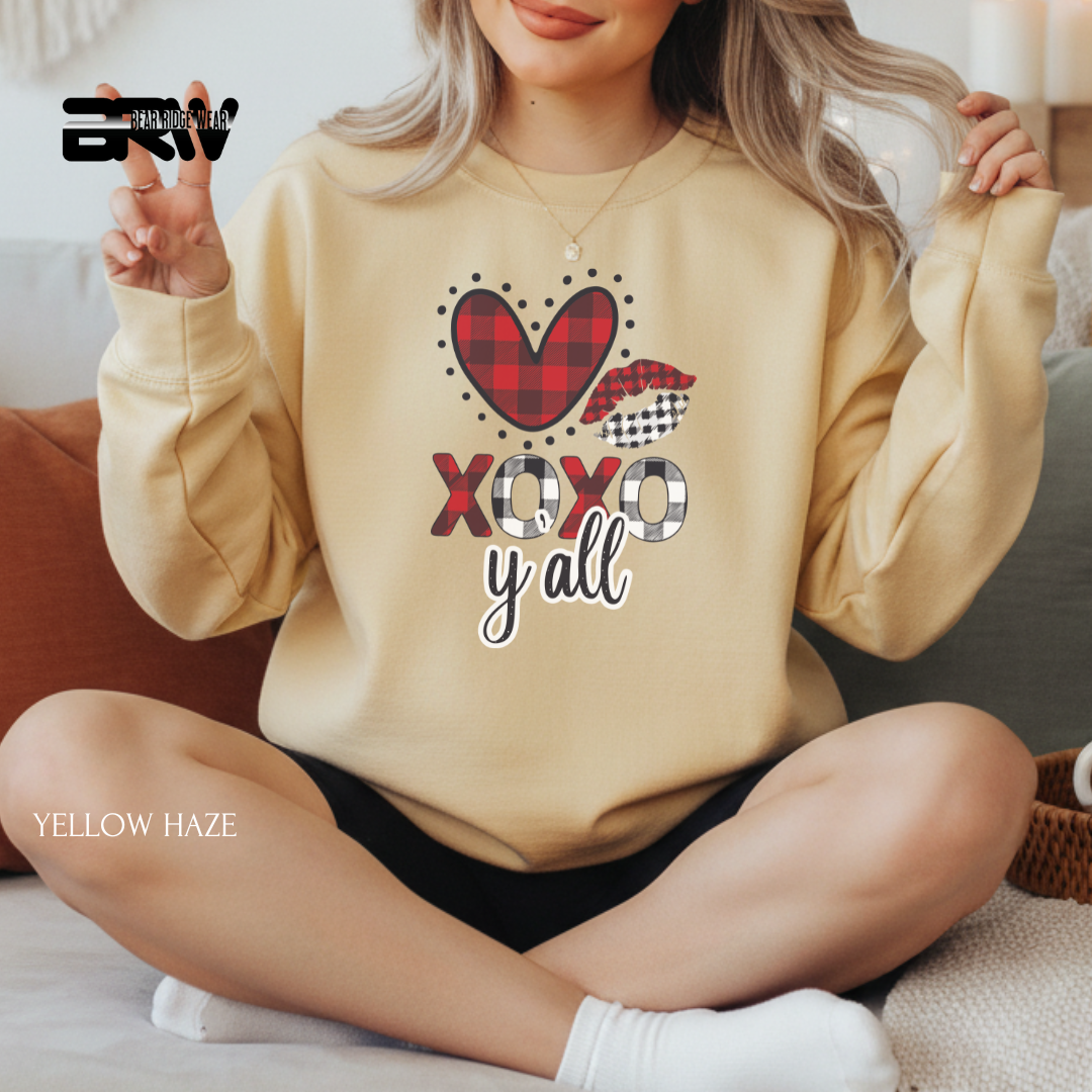'XOXO Y'all' Valentine's Crewneck Sweatshirt