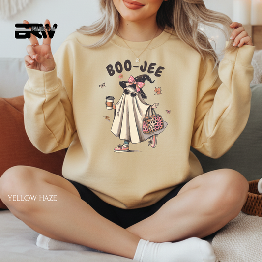 BOO JEE GHOST WITH PURSE FALL SWEATSHIRT 
