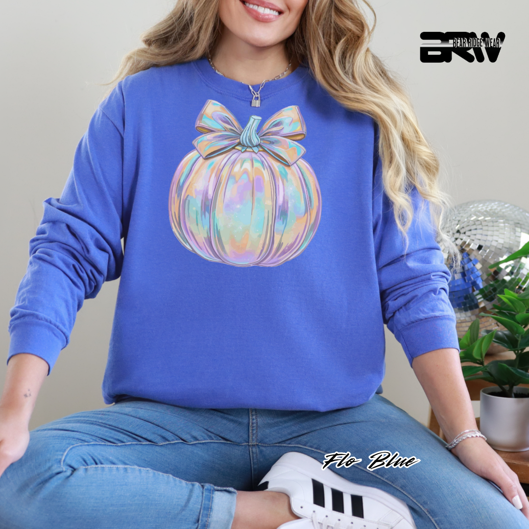 'Iridescent Pumpkin' Fall Long-Sleeve Tee