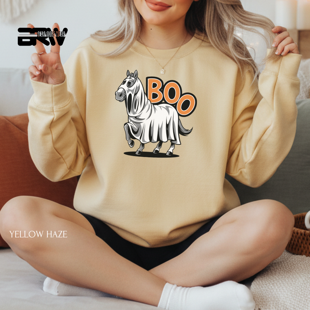 'Horse-Boo' Fall Crewneck Sweatshirt