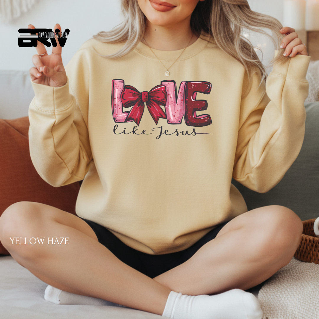 'Love like Jesus' Valentine's Crewneck Sweatshirt