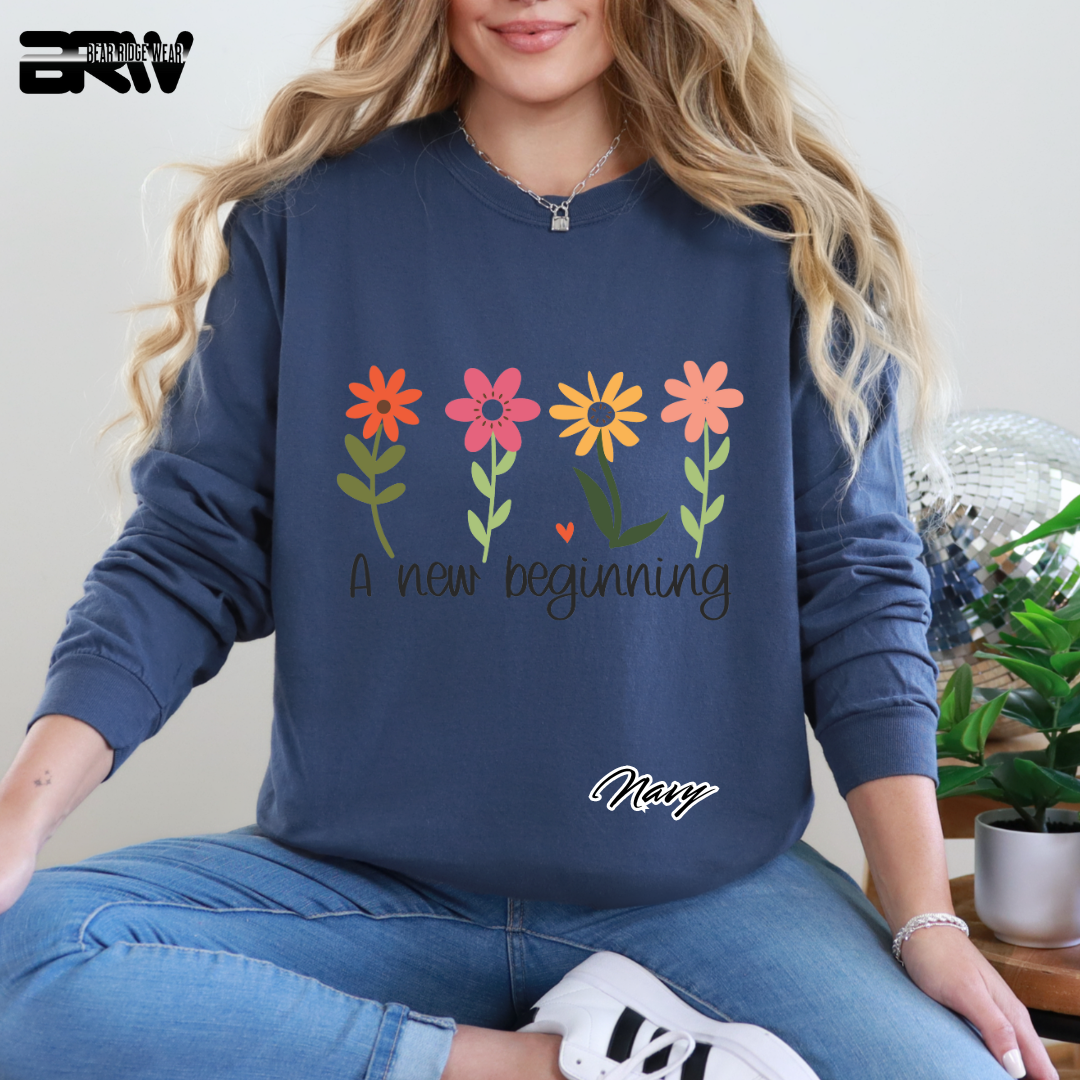 'A new beginning' Long sleeve Tee