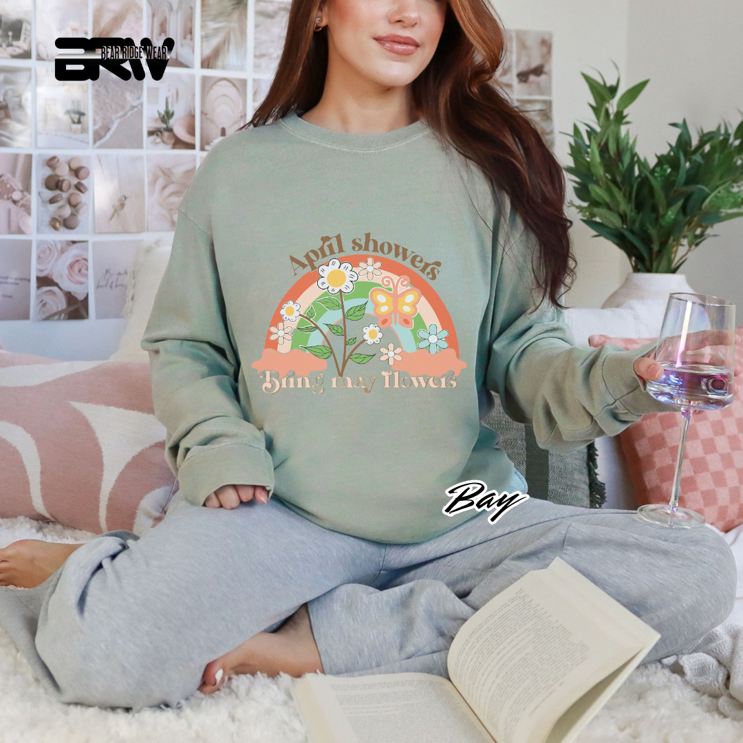 'April Showers, Bring May Flowers' Long Sleeve Tee