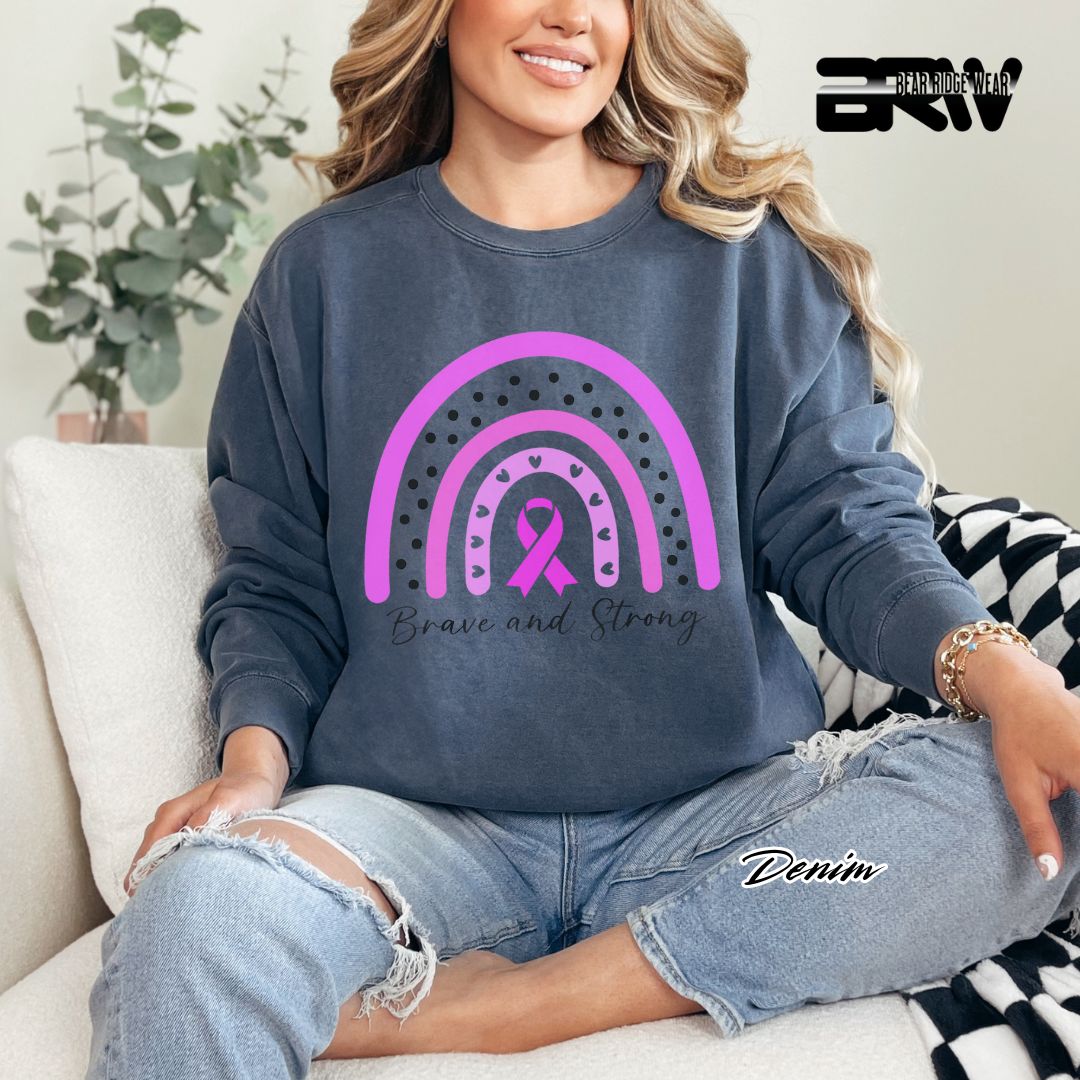'Brave and Strong' Awareness Long Sleeve Tee