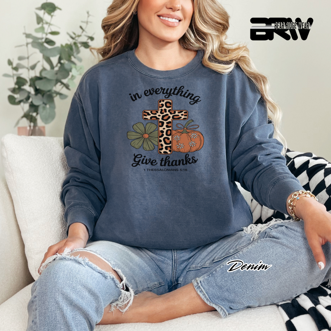 'In Everything Give Thanks' Fall Long Sleeve Tee