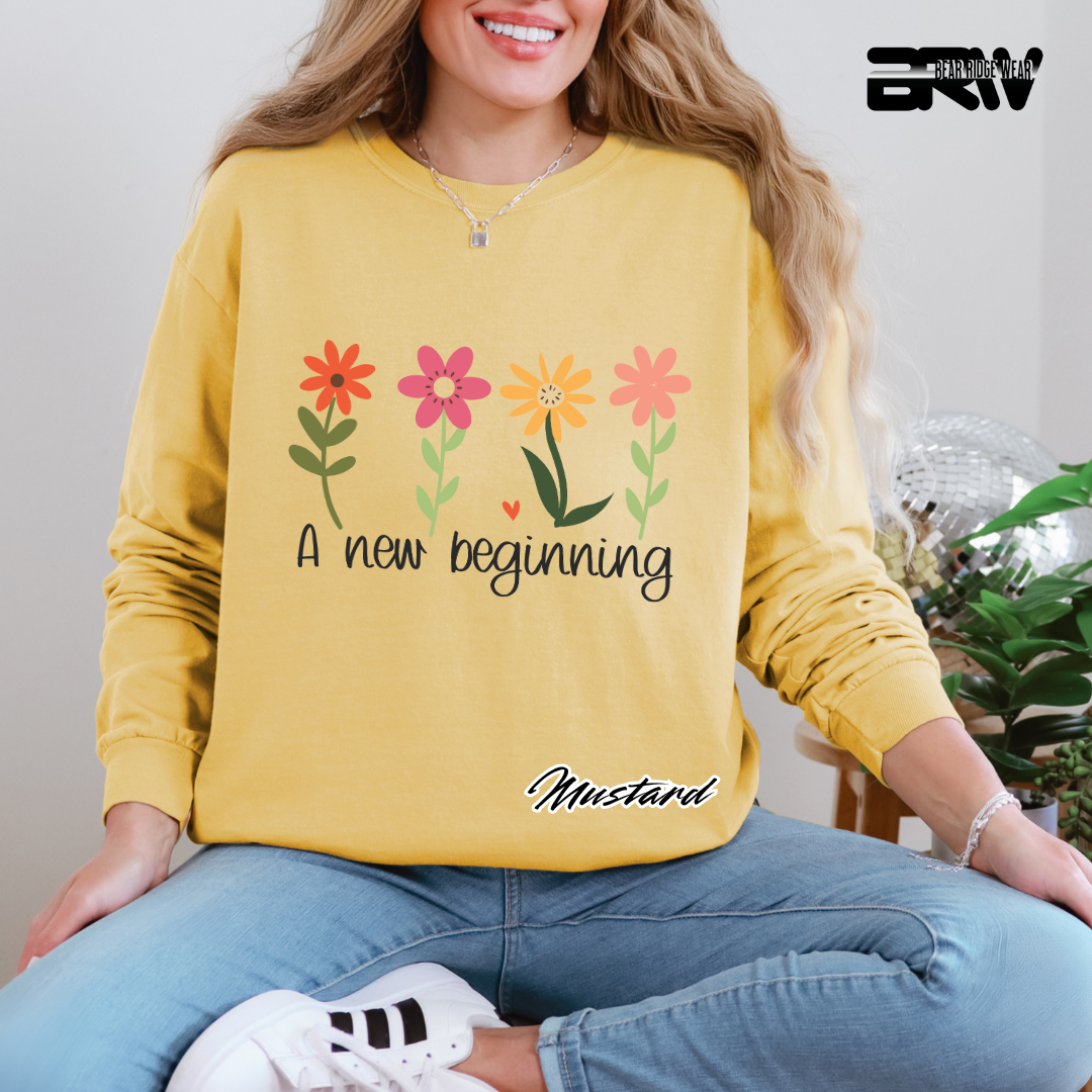 'A new beginning' Long sleeve Tee