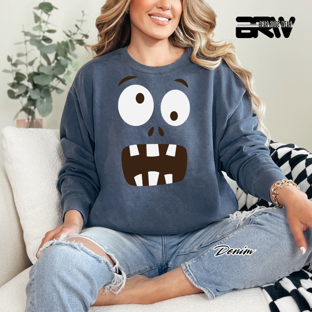 'Monster face' Fall Long Sleeve Tee