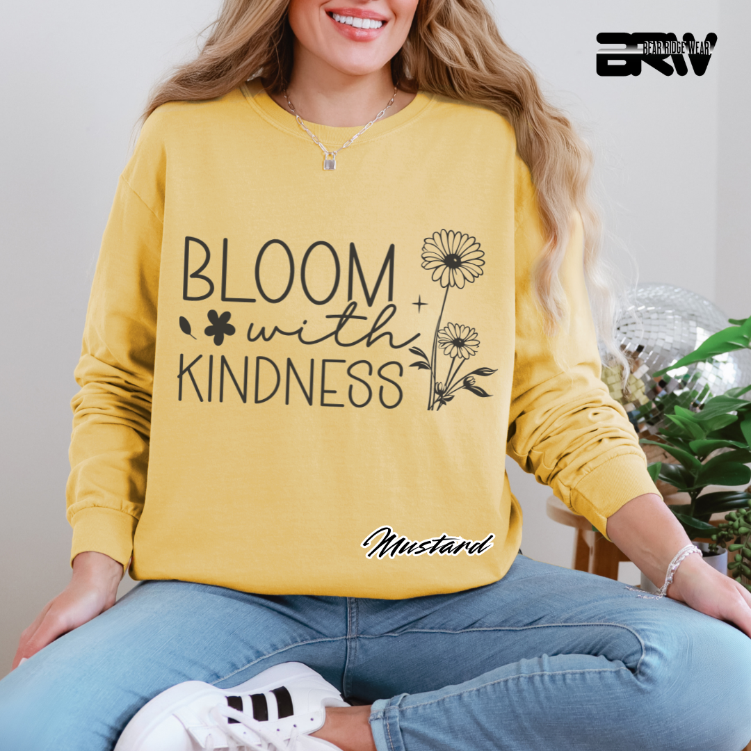 'Bloom with kindness' Long Sleeve Tee