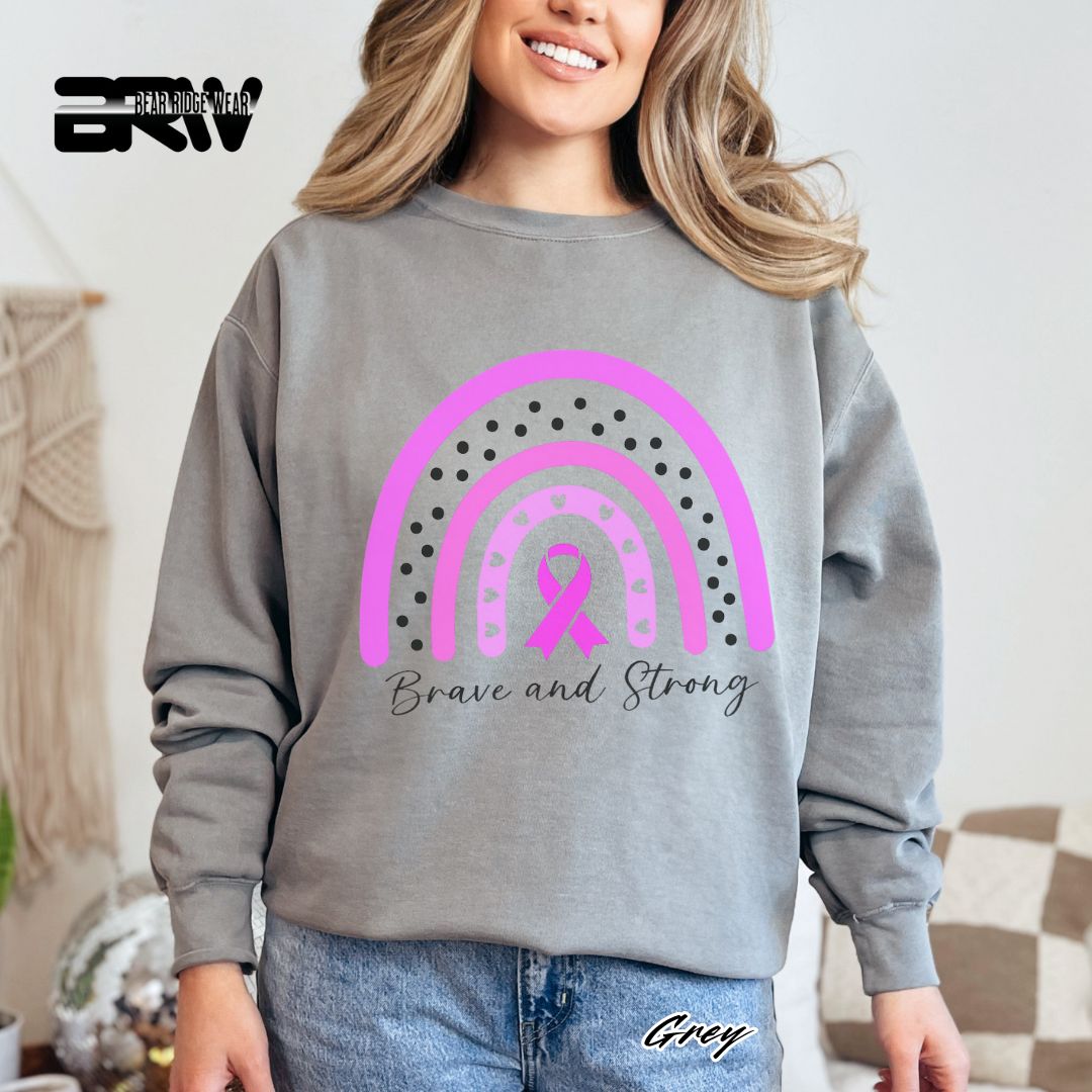 'Brave and Strong' Awareness Long Sleeve Tee
