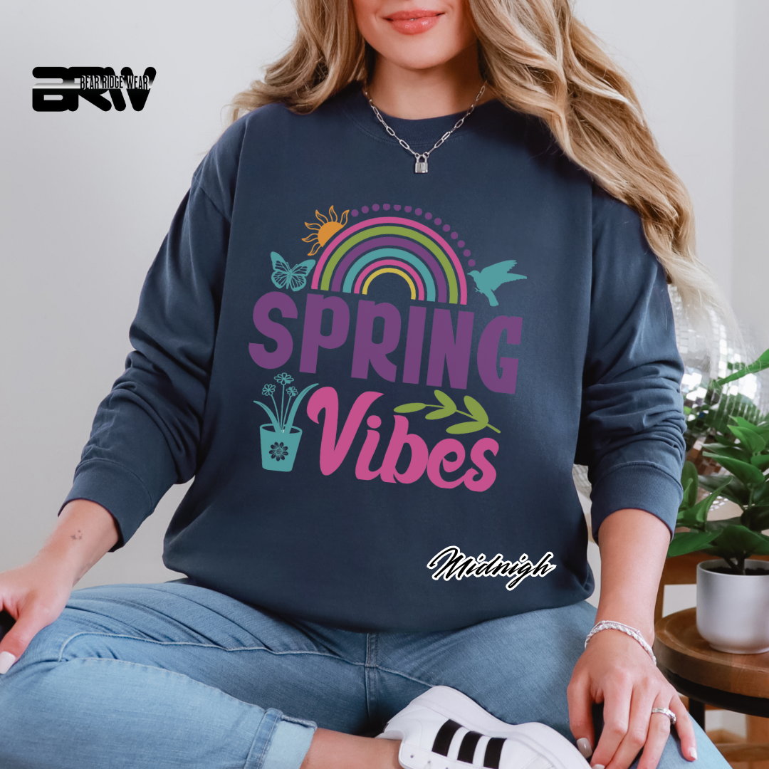 'Spring Vibes' Long Sleeve Tee