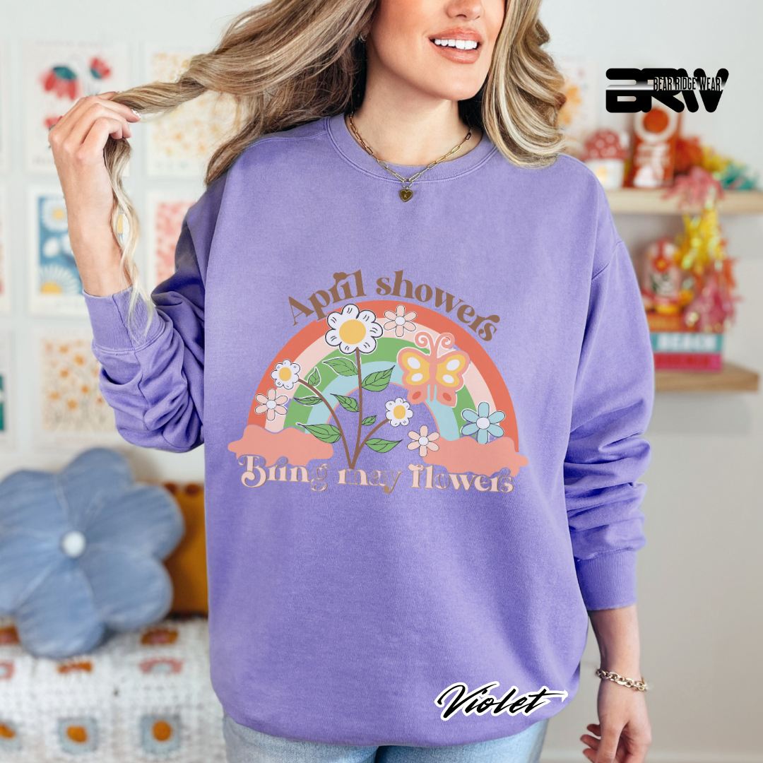 'April Showers, Bring May Flowers' Long Sleeve Tee