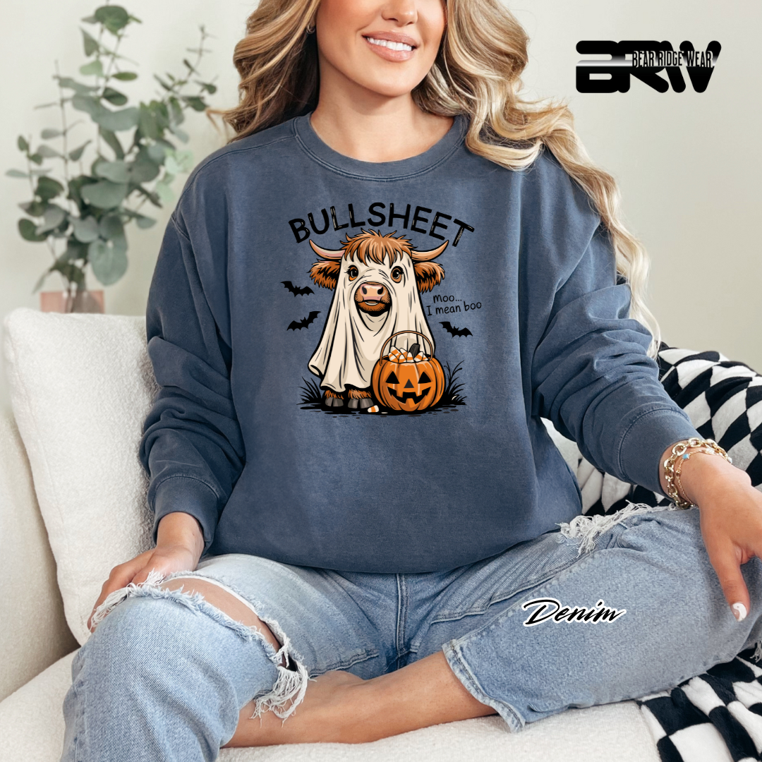'Bull Sheet-Boo' Fall  Long Sleeve Tee
