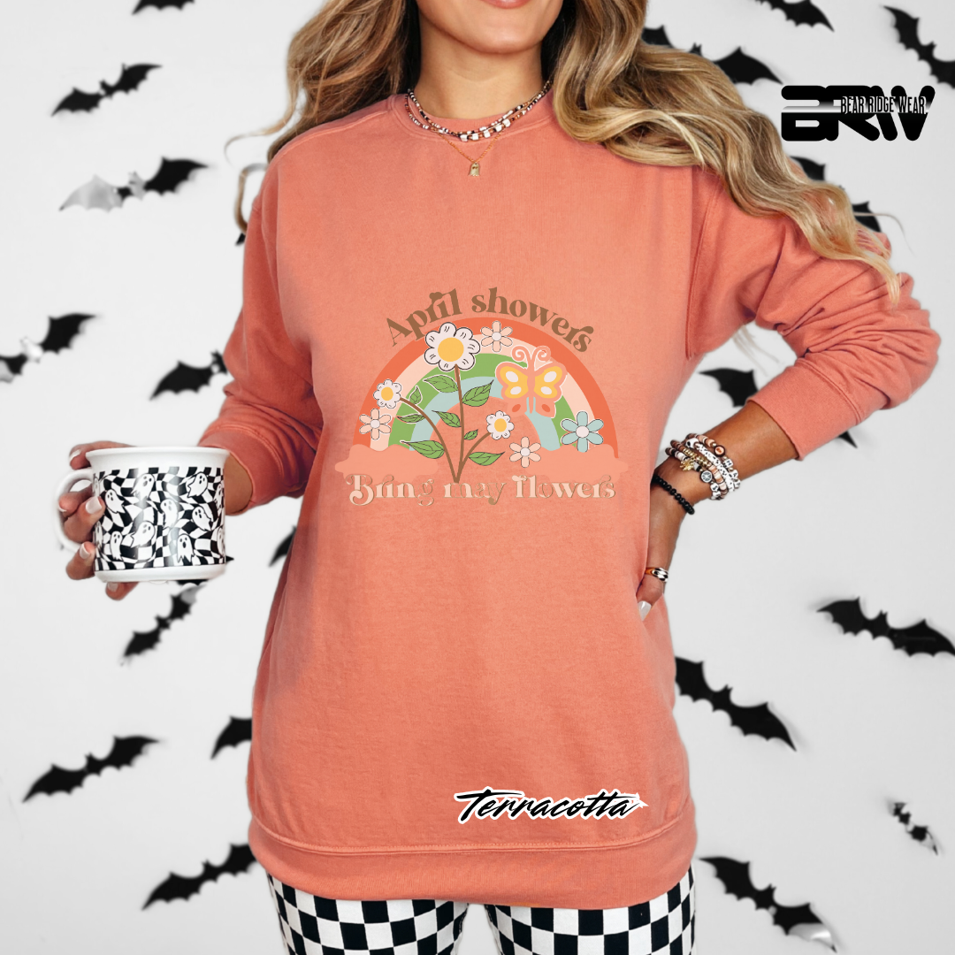 'April Showers, Bring May Flowers' Long Sleeve Tee