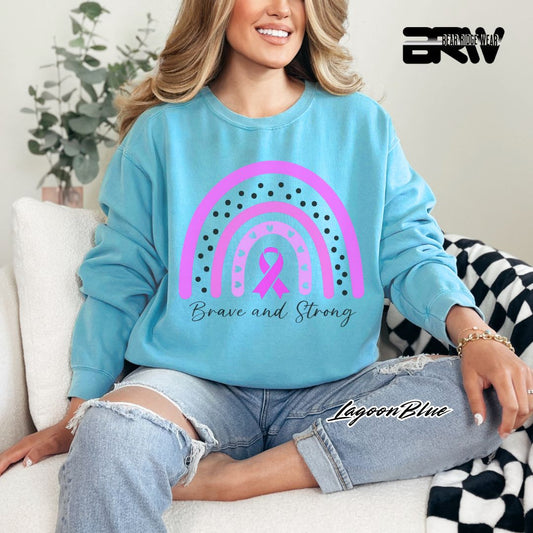 'Brave and Strong' Awareness Long Sleeve Tee