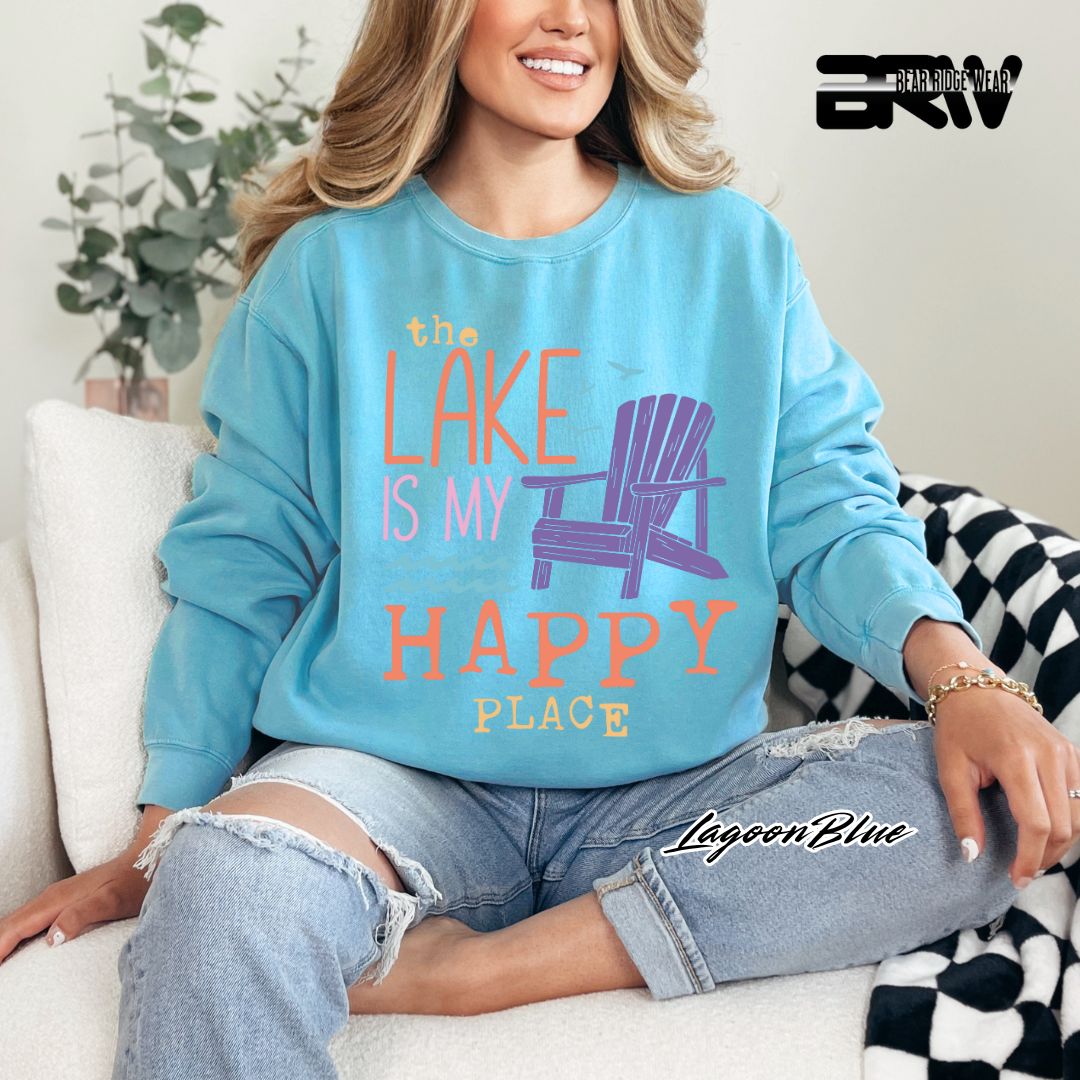 'The Lake Is My Happy Place' Summer Long-Sleeve Tee