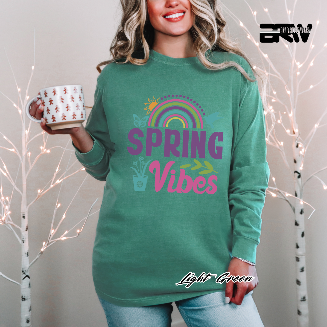 'Spring Vibes' Long Sleeve Tee