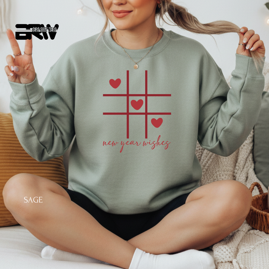 'New Year Wishes' Valentine's Crewneck Sweatshirt