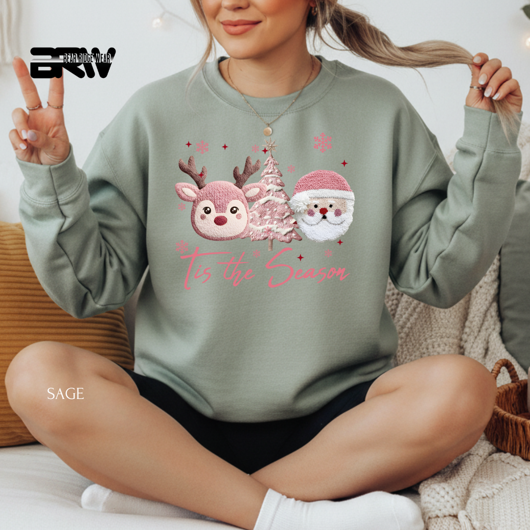 'Tis The Season Yarn 2' Christmas Crewneck Sweatshirt