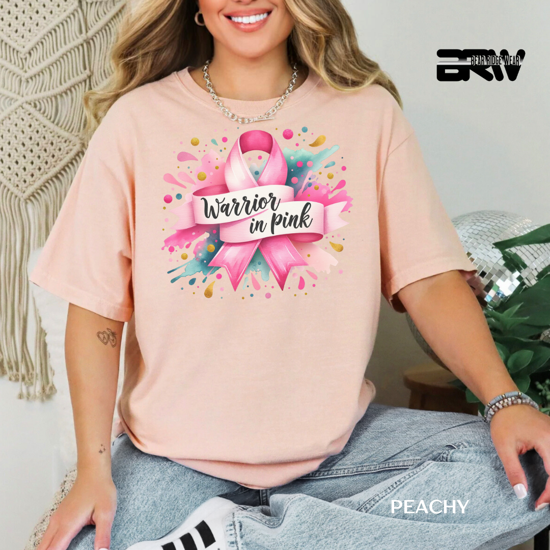 'Breast cancer Warrior in Pink' Awareness Tee