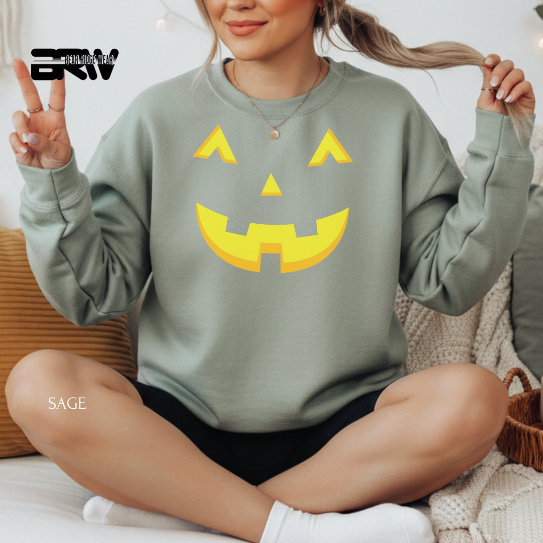 'Jack o Lantern' Fall Crewneck Sweatshirt