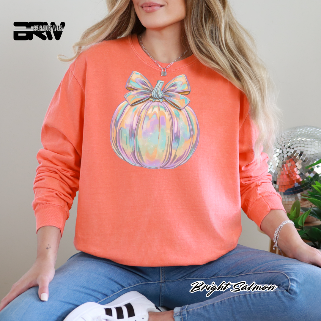 'Iridescent Pumpkin' Fall Long-Sleeve Tee