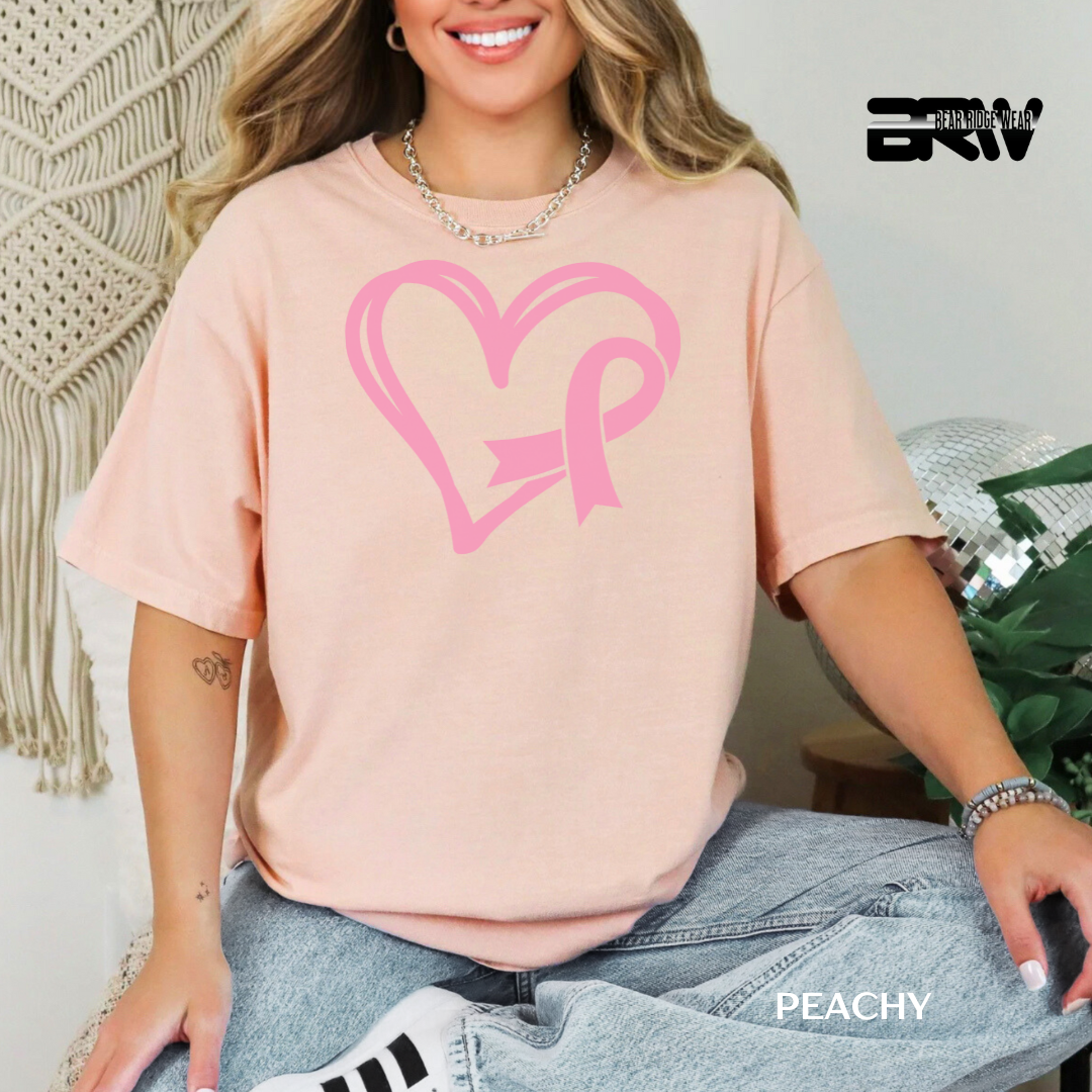 'Heart and Ribbon' Awareness Tee