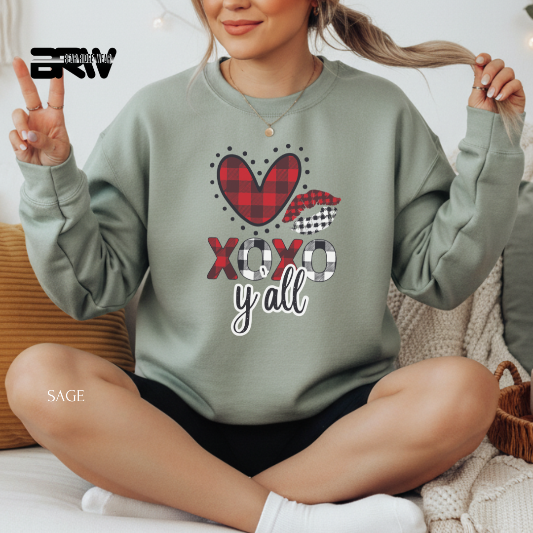 'XOXO Y'all' Valentine's Crewneck Sweatshirt