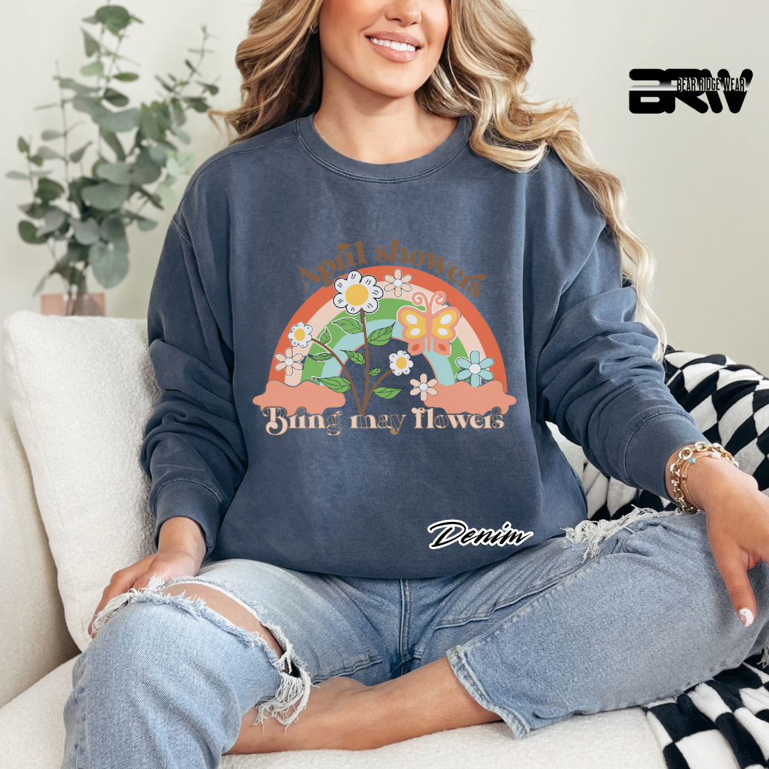 'April Showers, Bring May Flowers' Long Sleeve Tee