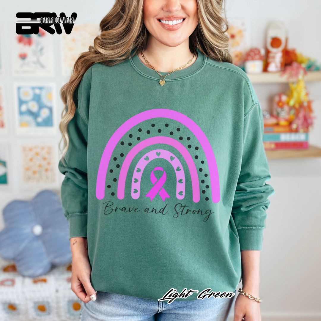 'Brave and Strong' Awareness Long Sleeve Tee
