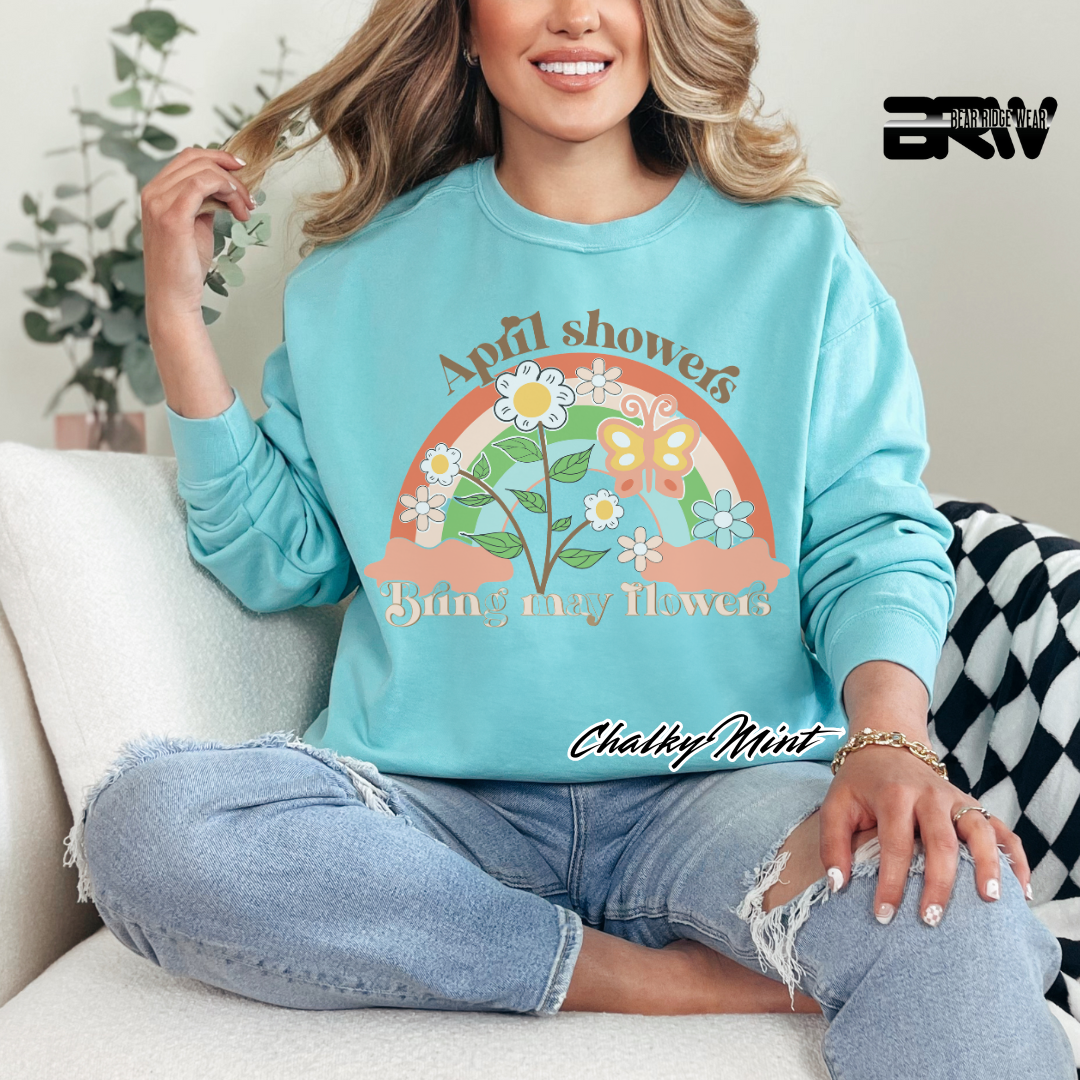 'April Showers, Bring May Flowers' Long Sleeve Tee