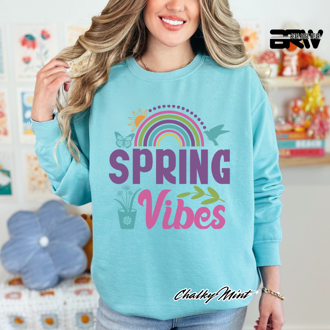 'Spring Vibes' Long Sleeve Tee