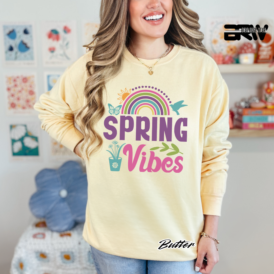 'Spring Vibes' Long Sleeve Tee