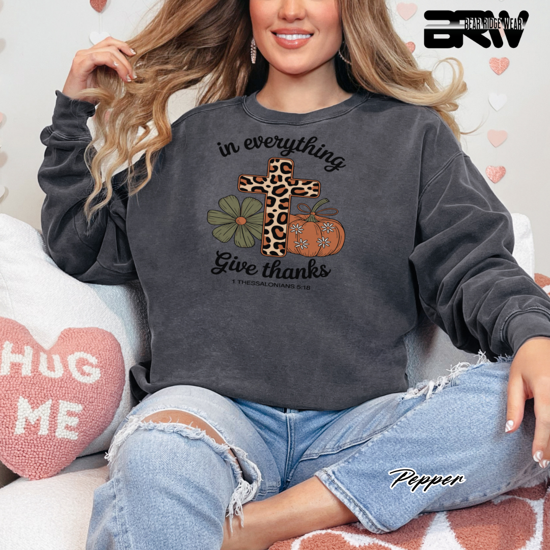 'In Everything Give Thanks' Fall Long Sleeve Tee