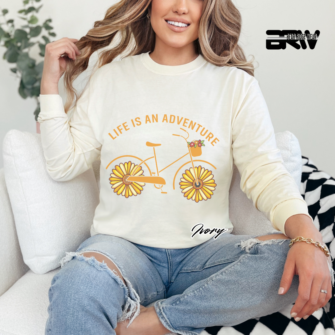 'Life is an adventure' Long Sleeve Tee