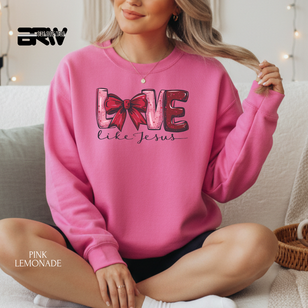 'Love like Jesus' Valentine's Crewneck Sweatshirt