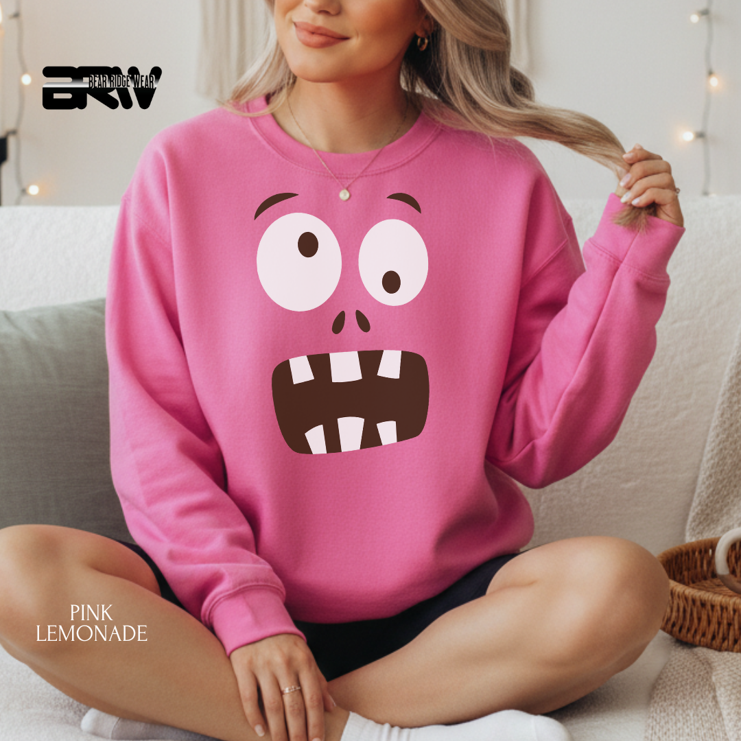 'Monster Face' Fall Crewneck Sweatshirt