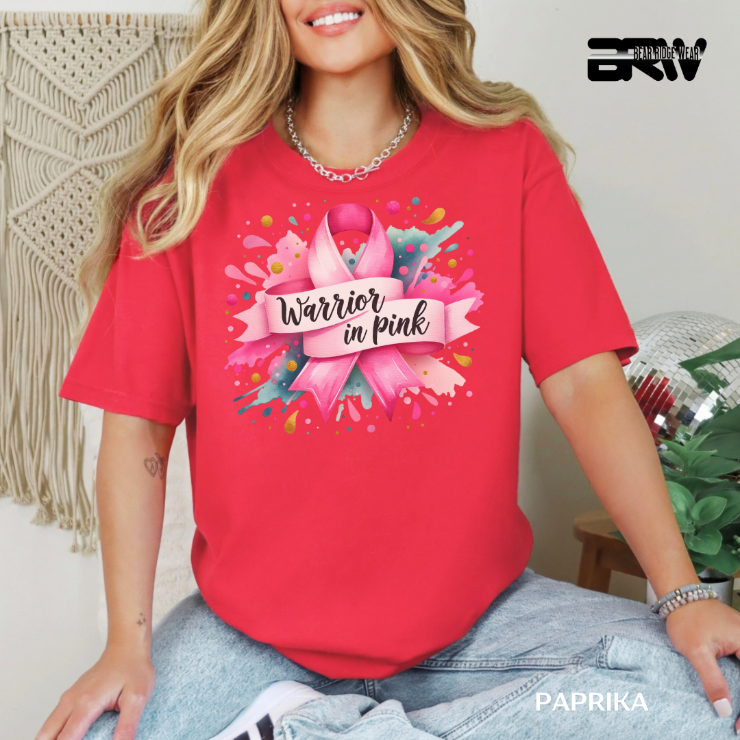 'Breast cancer Warrior in Pink' Awareness Tee