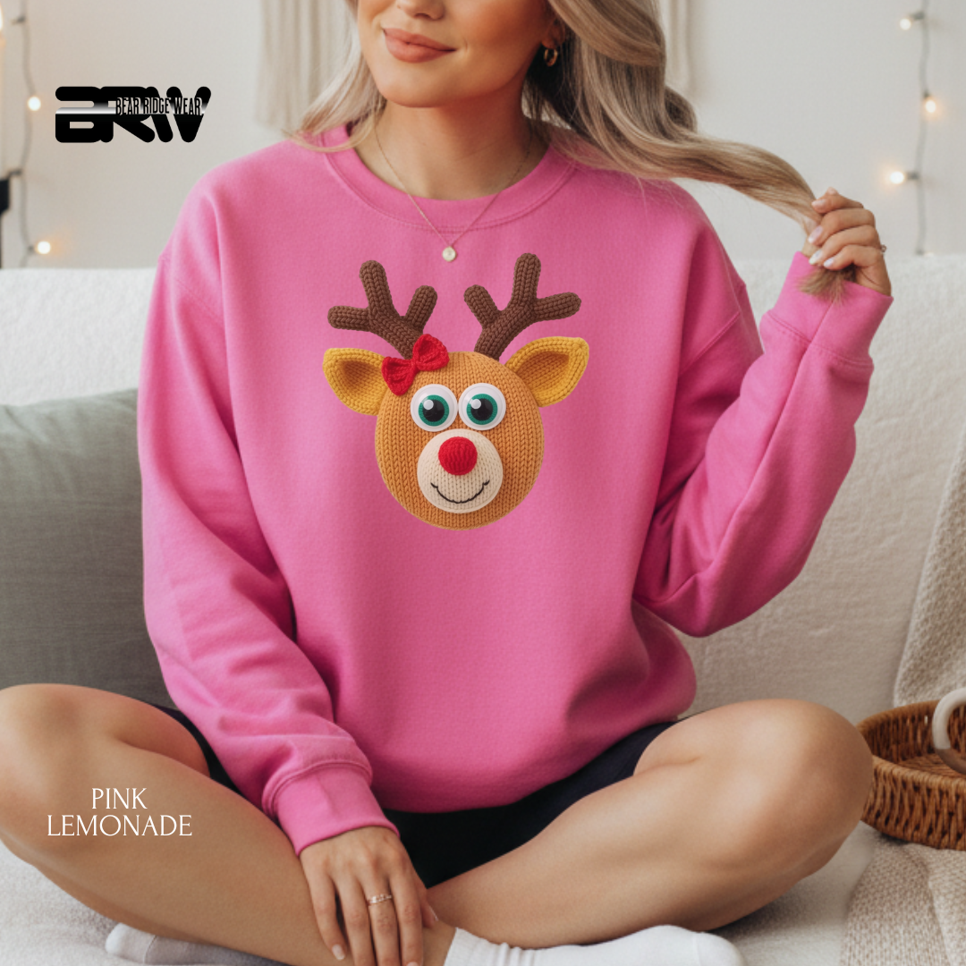 'Reindeer Yarn' Christmas Crewneck Sweatshirt